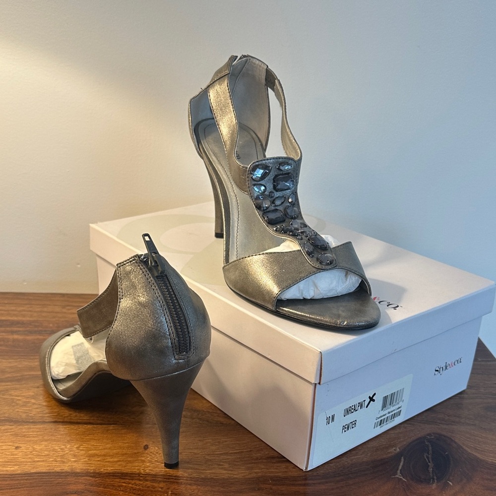 Stylish Silver High Heels